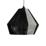 GLOBOSTAR® ANGULUS 205-0021 Boho Κρεμαστό Φωτιστικό Οροφής με Ντουί 1 x E27 AC 220-240V IP20 - Μαύρο & Γκρι - M40 x Π40 x Υ35cm - Image 4