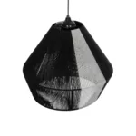 GLOBOSTAR® ANGULUS 205-0021 Boho Κρεμαστό Φωτιστικό Οροφής με Ντουί 1 x E27 AC 220-240V IP20 - Μαύρο & Γκρι - M40 x Π40 x Υ35cm - Image 6
