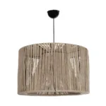 GLOBOSTAR® ZYLINDER 205-0022 Boho Κρεμαστό Φωτιστικό Οροφής με Ντουί 1 x E27 AC 220-240V IP20 - Μπεζ - M50 x Π50 x Υ32cm - Image 3