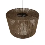GLOBOSTAR® ZYLINDER 205-0023 Boho Κρεμαστό Φωτιστικό Οροφής με Ντουί 1 x E27 AC 220-240V IP20 - Καφέ - M80 x Π80 x Υ51cm - Image 6
