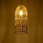 GLOBOSTAR® NETI 205-0024 Boho Κρεμαστό Φωτιστικό Οροφής με Ντουί 1 x E27 AC 220-240V IP20 - Μπεζ - M20 x Π20 x Υ49cm - Image 2
