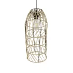 GLOBOSTAR® NETI 205-0024 Boho Κρεμαστό Φωτιστικό Οροφής με Ντουί 1 x E27 AC 220-240V IP20 - Μπεζ - M20 x Π20 x Υ49cm - Image 6
