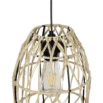 GLOBOSTAR® NETI 205-0024 Boho Κρεμαστό Φωτιστικό Οροφής με Ντουί 1 x E27 AC 220-240V IP20 - Μπεζ - M20 x Π20 x Υ49cm - Image 7