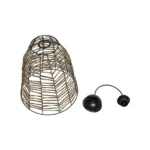 GLOBOSTAR® NETZ 205-0026 Boho Κρεμαστό Φωτιστικό Οροφής με Ντουί 1 x E27 AC 220-240V IP20 - Μπεζ - M30 x Π30 x Υ38cm - Image 10
