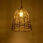 GLOBOSTAR® NETZ 205-0026 Boho Κρεμαστό Φωτιστικό Οροφής με Ντουί 1 x E27 AC 220-240V IP20 - Μπεζ - M30 x Π30 x Υ38cm - Image 2