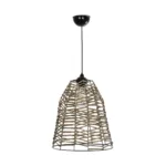 GLOBOSTAR® NETZ 205-0026 Boho Κρεμαστό Φωτιστικό Οροφής με Ντουί 1 x E27 AC 220-240V IP20 - Μπεζ - M30 x Π30 x Υ38cm - Image 3