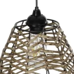GLOBOSTAR® NETZ 205-0026 Boho Κρεμαστό Φωτιστικό Οροφής με Ντουί 1 x E27 AC 220-240V IP20 - Μπεζ - M30 x Π30 x Υ38cm - Image 7