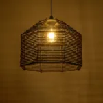 GLOBOSTAR® VORK 205-0027 Boho Κρεμαστό Φωτιστικό Οροφής με Ντουί 1 x E27 AC 220-240V IP20 - Μαύρο - M40 x Π40 x Υ36cm - Image 2