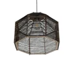 GLOBOSTAR® VORK 205-0027 Boho Κρεμαστό Φωτιστικό Οροφής με Ντουί 1 x E27 AC 220-240V IP20 - Μαύρο - M40 x Π40 x Υ36cm - Image 5