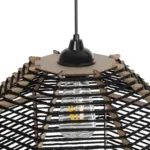 GLOBOSTAR® VORK 205-0027 Boho Κρεμαστό Φωτιστικό Οροφής με Ντουί 1 x E27 AC 220-240V IP20 - Μαύρο - M40 x Π40 x Υ36cm - Image 7