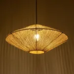 GLOBOSTAR® OVNI 205-0029 Boho Κρεμαστό Φωτιστικό Οροφής με Ντουί 1 x E27 AC 220-240V IP20 - Μπεζ - M60 x Π60 x Υ29cm - Image 2