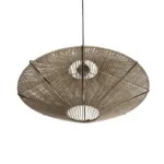 GLOBOSTAR® OVNI 205-0029 Boho Κρεμαστό Φωτιστικό Οροφής με Ντουί 1 x E27 AC 220-240V IP20 - Μπεζ - M60 x Π60 x Υ29cm - Image 5