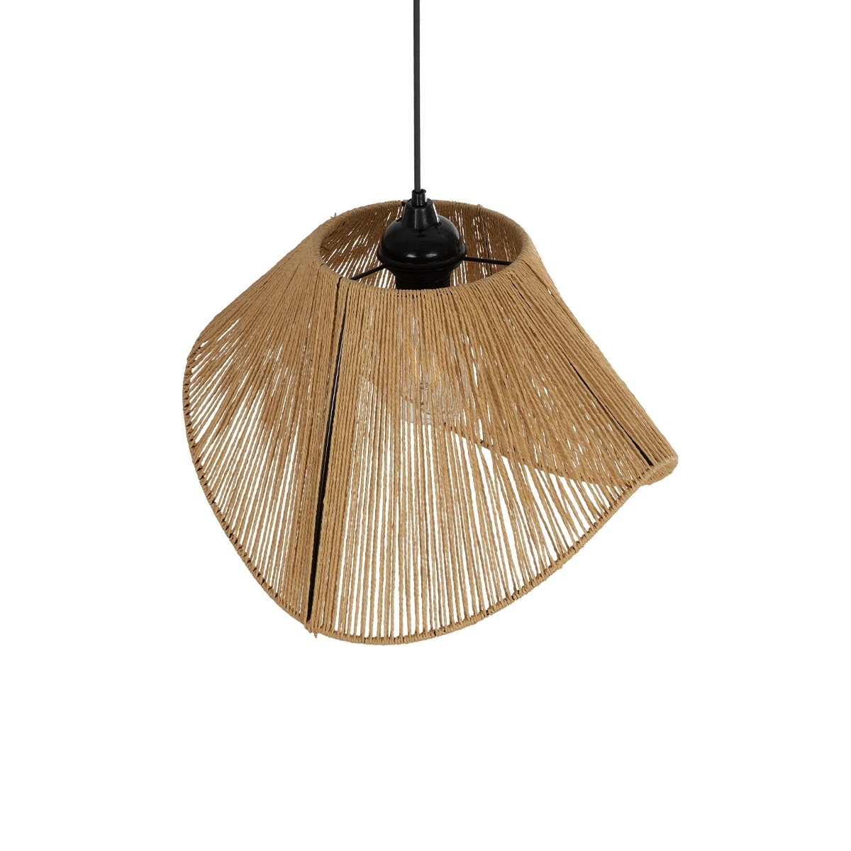 GLOBOSTAR® ECLAIR 205-0030 Boho Κρεμαστό Φωτιστικό Οροφής με Ντουί 1 x E27 AC 220-240V IP20 - Μπεζ - M41 x Π27 x Υ29cm - Image 6