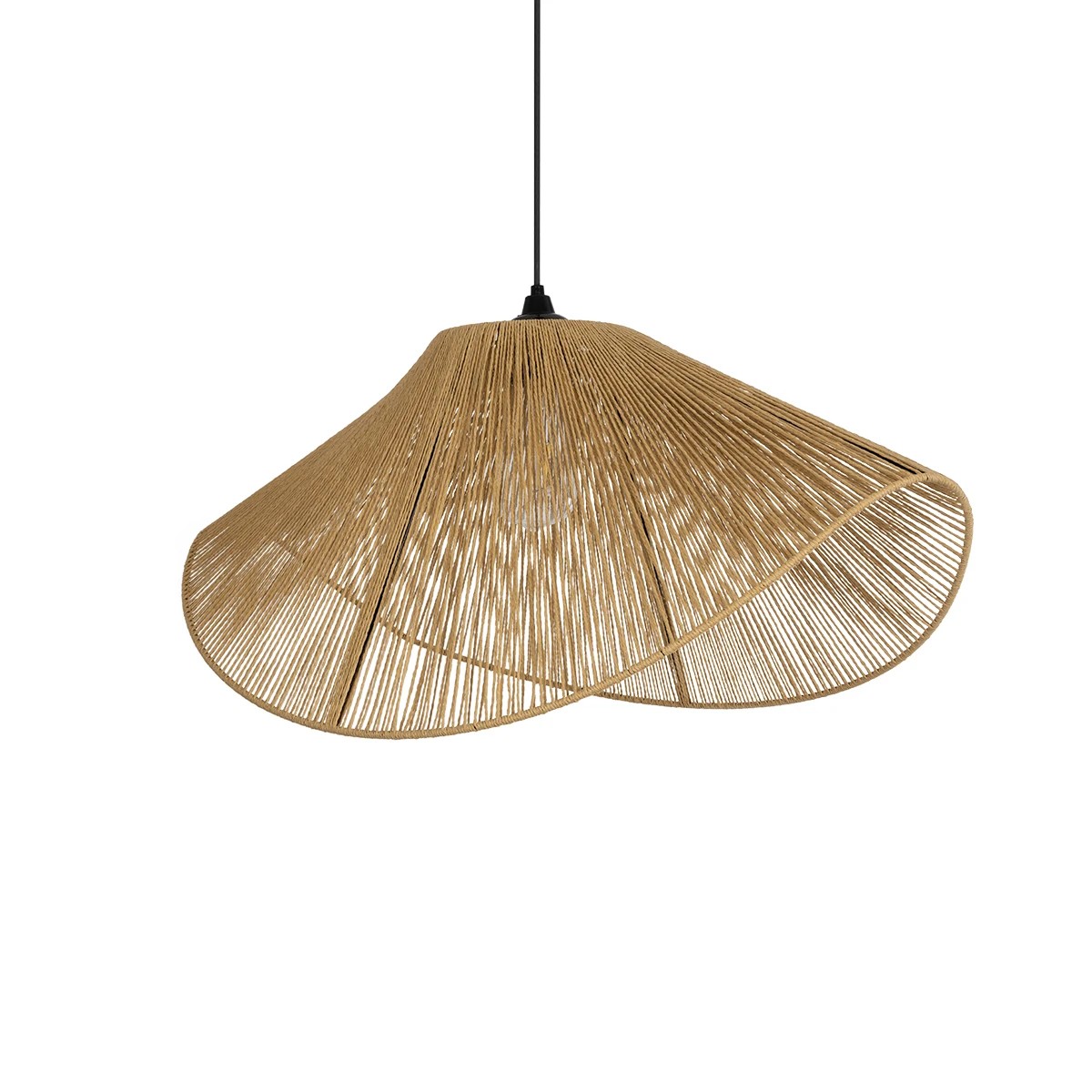 GLOBOSTAR® ECLAIR 205-0031 Boho Κρεμαστό Φωτιστικό Οροφής με Ντουί 1 x E27 AC 220-240V IP20 - Μπεζ - M70 x Π40 x Υ32cm - Image 4