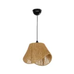 GLOBOSTAR® ELDA 205-0032 Boho Κρεμαστό Φωτιστικό Οροφής με Ντουί 1 x E27 AC 220-240V IP20 - Μπεζ - M32 x Π21 x Υ24cm - Image 3