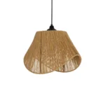 GLOBOSTAR® ELDA 205-0032 Boho Κρεμαστό Φωτιστικό Οροφής με Ντουί 1 x E27 AC 220-240V IP20 - Μπεζ - M32 x Π21 x Υ24cm - Image 4