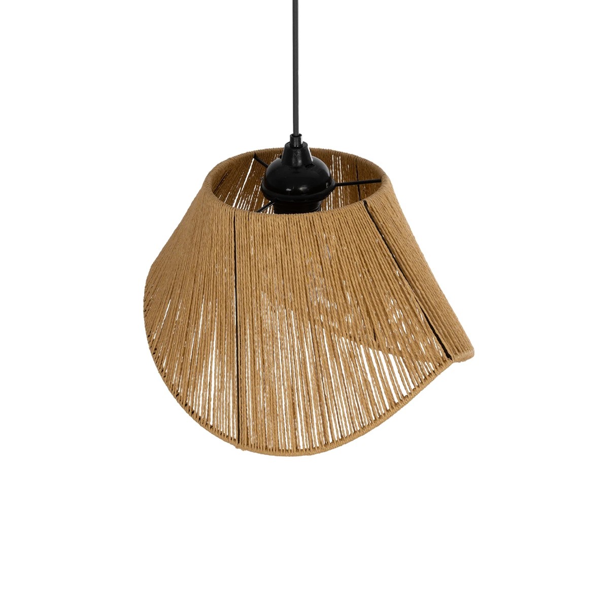 GLOBOSTAR® ELDA 205-0032 Boho Κρεμαστό Φωτιστικό Οροφής με Ντουί 1 x E27 AC 220-240V IP20 - Μπεζ - M32 x Π21 x Υ24cm - Image 6