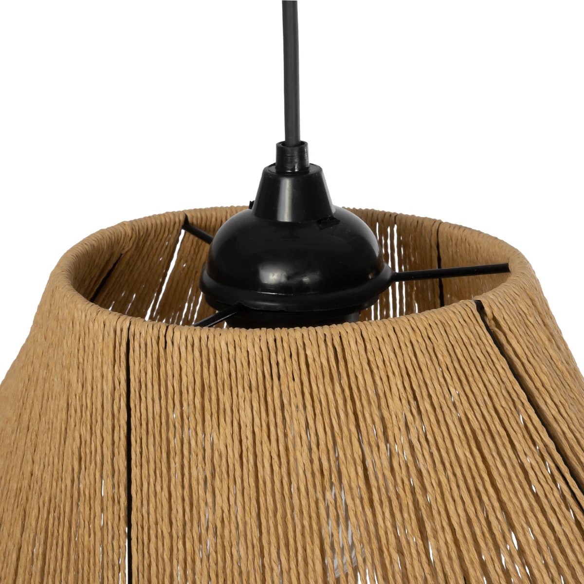 GLOBOSTAR® ELDA 205-0032 Boho Κρεμαστό Φωτιστικό Οροφής με Ντουί 1 x E27 AC 220-240V IP20 - Μπεζ - M32 x Π21 x Υ24cm - Image 8