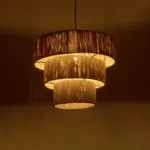 GLOBOSTAR® COROIN 205-0034 Boho Κρεμαστό Φωτιστικό Οροφής με Ντουί 1 x E27 AC 220-240V IP20 - Μπεζ - M40 x Π40 x Υ35cm - Image 2
