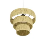 GLOBOSTAR® COROIN 205-0034 Boho Κρεμαστό Φωτιστικό Οροφής με Ντουί 1 x E27 AC 220-240V IP20 - Μπεζ - M40 x Π40 x Υ35cm - Image 5