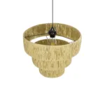 GLOBOSTAR® COROIN 205-0034 Boho Κρεμαστό Φωτιστικό Οροφής με Ντουί 1 x E27 AC 220-240V IP20 - Μπεζ - M40 x Π40 x Υ35cm - Image 6