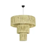 GLOBOSTAR® COROIN 205-0035 Boho Κρεμαστό Φωτιστικό Οροφής με Ντουί 1 x E27 AC 220-240V IP20 - Μπεζ - M70 x Π70 x Υ64cm - Image 3