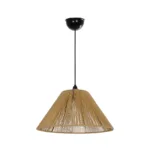 GLOBOSTAR® COROIN 205-0036 Boho Κρεμαστό Φωτιστικό Οροφής με Ντουί 1 x E27 AC 220-240V IP20 - Μπεζ - M35 x Π35 x Υ21cm - Image 3