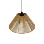 GLOBOSTAR® COROIN 205-0036 Boho Κρεμαστό Φωτιστικό Οροφής με Ντουί 1 x E27 AC 220-240V IP20 - Μπεζ - M35 x Π35 x Υ21cm - Image 6