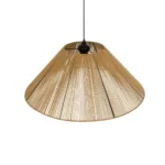 GLOBOSTAR® HATA 205-0037 Boho Κρεμαστό Φωτιστικό Οροφής με Ντουί 1 x E27 AC 220-240V IP20 - Μπεζ - M60 x Π60 x Υ27cm - Image 6