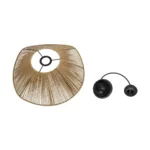 GLOBOSTAR® HATA 205-0038 Boho Κρεμαστό Φωτιστικό Οροφής με Ντουί 1 x E27 AC 220-240V IP20 - Μπεζ - M40 x Π40 x Υ17cm - Image 10