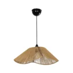 GLOBOSTAR® HATA 205-0038 Boho Κρεμαστό Φωτιστικό Οροφής με Ντουί 1 x E27 AC 220-240V IP20 - Μπεζ - M40 x Π40 x Υ17cm - Image 3