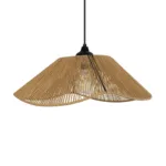 GLOBOSTAR® HATA 205-0038 Boho Κρεμαστό Φωτιστικό Οροφής με Ντουί 1 x E27 AC 220-240V IP20 - Μπεζ - M40 x Π40 x Υ17cm - Image 4