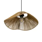 GLOBOSTAR® HATA 205-0038 Boho Κρεμαστό Φωτιστικό Οροφής με Ντουί 1 x E27 AC 220-240V IP20 - Μπεζ - M40 x Π40 x Υ17cm - Image 5