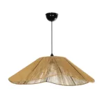GLOBOSTAR® COURBE 205-0039 Boho Κρεμαστό Φωτιστικό Οροφής με Ντουί 1 x E27 AC 220-240V IP20 - Μπεζ - M62 x Π62 x Υ22cm - Image 3