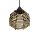 GLOBOSTAR® JUTTO 205-0040 Boho Κρεμαστό Φωτιστικό Οροφής με Ντουί 1 x E27 AC 220-240V IP20 - Μπεζ - M20 x Π20 x Υ18cm - Image 6