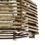 GLOBOSTAR® JUTTO 205-0040 Boho Κρεμαστό Φωτιστικό Οροφής με Ντουί 1 x E27 AC 220-240V IP20 - Μπεζ - M20 x Π20 x Υ18cm - Image 7