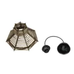 GLOBOSTAR® JUTTI 205-0042 Boho Κρεμαστό Φωτιστικό Οροφής με Ντουί 1 x E27 AC 220-240V IP20 - Μπεζ - M26 x Π26 x Υ15cm - Image 10