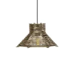 GLOBOSTAR® JUTTI 205-0042 Boho Κρεμαστό Φωτιστικό Οροφής με Ντουί 1 x E27 AC 220-240V IP20 - Μπεζ - M26 x Π26 x Υ15cm - Image 4