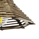 GLOBOSTAR® JUTTI 205-0042 Boho Κρεμαστό Φωτιστικό Οροφής με Ντουί 1 x E27 AC 220-240V IP20 - Μπεζ - M26 x Π26 x Υ15cm - Image 7