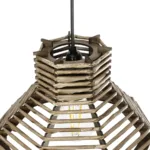 GLOBOSTAR® JUTTI 205-0042 Boho Κρεμαστό Φωτιστικό Οροφής με Ντουί 1 x E27 AC 220-240V IP20 - Μπεζ - M26 x Π26 x Υ15cm - Image 8