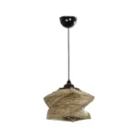 GLOBOSTAR® HUSLE 205-0043 Boho Κρεμαστό Φωτιστικό Οροφής με Ντουί 1 x E27 AC 220-240V IP20 - Μπεζ - M28 x Π28 x Υ19cm - Image 3