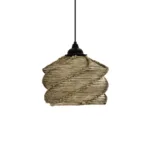 GLOBOSTAR® HUSLE 205-0044 Boho Κρεμαστό Φωτιστικό Οροφής με Ντουί 1 x E27 AC 220-240V IP20 - Μπεζ - M24 x Π24 x Υ21cm - Image 4