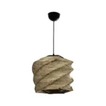 GLOBOSTAR® HUSLE 205-0045 Boho Κρεμαστό Φωτιστικό Οροφής με Ντουί 1 x E27 AC 220-240V IP20 - Μπεζ - M30 x Π30 x Υ28cm - Image 3