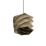 GLOBOSTAR® HUSLE 205-0045 Boho Κρεμαστό Φωτιστικό Οροφής με Ντουί 1 x E27 AC 220-240V IP20 - Μπεζ - M30 x Π30 x Υ28cm - Image 5