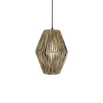GLOBOSTAR® CASTILLO 205-0046 Boho Κρεμαστό Φωτιστικό Οροφής με Ντουί 1 x E27 AC 220-240V IP20 - Μπεζ - M26 x Π26 x Υ36cm - Image 4