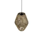 GLOBOSTAR® CASTILLO 205-0046 Boho Κρεμαστό Φωτιστικό Οροφής με Ντουί 1 x E27 AC 220-240V IP20 - Μπεζ - M26 x Π26 x Υ36cm - Image 6