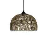 GLOBOSTAR® ARANCIA 205-0047 Boho Κρεμαστό Φωτιστικό Οροφής με Ντουί 1 x E27 AC 220-240V IP20 - Μπεζ - M35 x Π35 x Υ26cm - Image 4