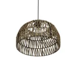 GLOBOSTAR® ARANCIA 205-0047 Boho Κρεμαστό Φωτιστικό Οροφής με Ντουί 1 x E27 AC 220-240V IP20 - Μπεζ - M35 x Π35 x Υ26cm - Image 5