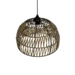 GLOBOSTAR® ARANCIA 205-0047 Boho Κρεμαστό Φωτιστικό Οροφής με Ντουί 1 x E27 AC 220-240V IP20 - Μπεζ - M35 x Π35 x Υ26cm - Image 6
