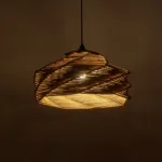 GLOBOSTAR® OLET 205-0049 Boho Κρεμαστό Φωτιστικό Οροφής με Ντουί 1 x E27 AC 220-240V IP20 - Μπεζ - M38 x Π38 x Υ23cm - Image 2